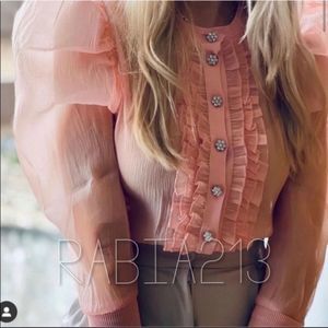 Zara Pink Ruffled Sweater